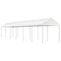 Gazebo com telhado em polietileno branco 11,15x2,28x2,69 m