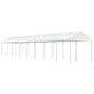 Gazebo com telhado em polietileno branco 11,15x2,28x2,69 m