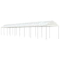 Gazebo com telhado em polietileno branco 11,15x2,28x2,69 m