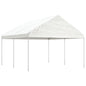 Gazebo com telhado em polietileno branco 11,15x2,28x2,69 m