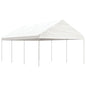 Gazebo com telhado em polietileno branco 11,15x2,28x2,69 m