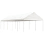 Gazebo com telhado em polietileno branco 11,15x2,28x2,69 m