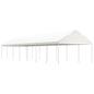 Gazebo com telhado em polietileno branco 11,15x2,28x2,69 m