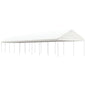 Gazebo com telhado em polietileno branco 11,15x2,28x2,69 m