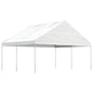 Gazebo com telhado em polietileno branco 11,15x2,28x2,69 m