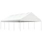 Gazebo com telhado em polietileno branco 11,15x2,28x2,69 m