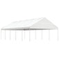 Gazebo com telhado em polietileno branco 11,15x2,28x2,69 m
