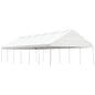 Gazebo com telhado em polietileno branco 11,15x2,28x2,69 m