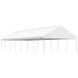 Gazebo com telhado em polietileno branco 11,15x2,28x2,69 m