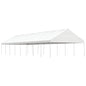 Gazebo com telhado em polietileno branco 11,15x2,28x2,69 m