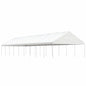 Gazebo com telhado em polietileno branco 11,15x2,28x2,69 m