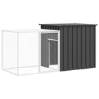 Jaula de conejos acero galvanizado antracita 200x91x100 cm