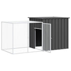 Jaula de conejos acero galvanizado antracita 200x91x100 cm