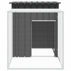 Jaula de conejos acero galvanizado antracita 200x91x100 cm