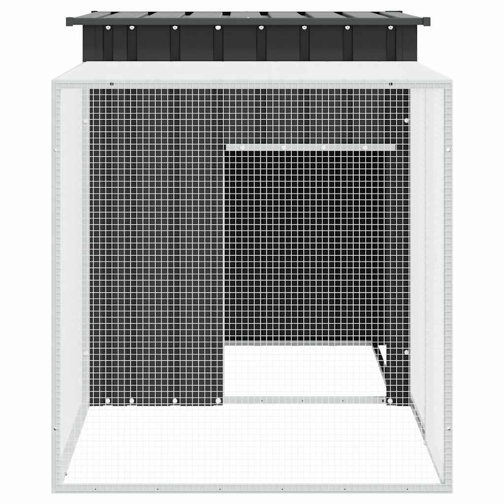 Jaula de conejos acero galvanizado antracita 200x91x100 cm