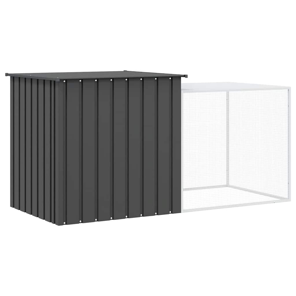 Jaula de conejos acero galvanizado antracita 200x91x100 cm