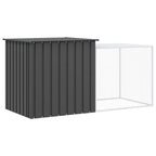 Jaula de conejos acero galvanizado antracita 200x91x100 cm
