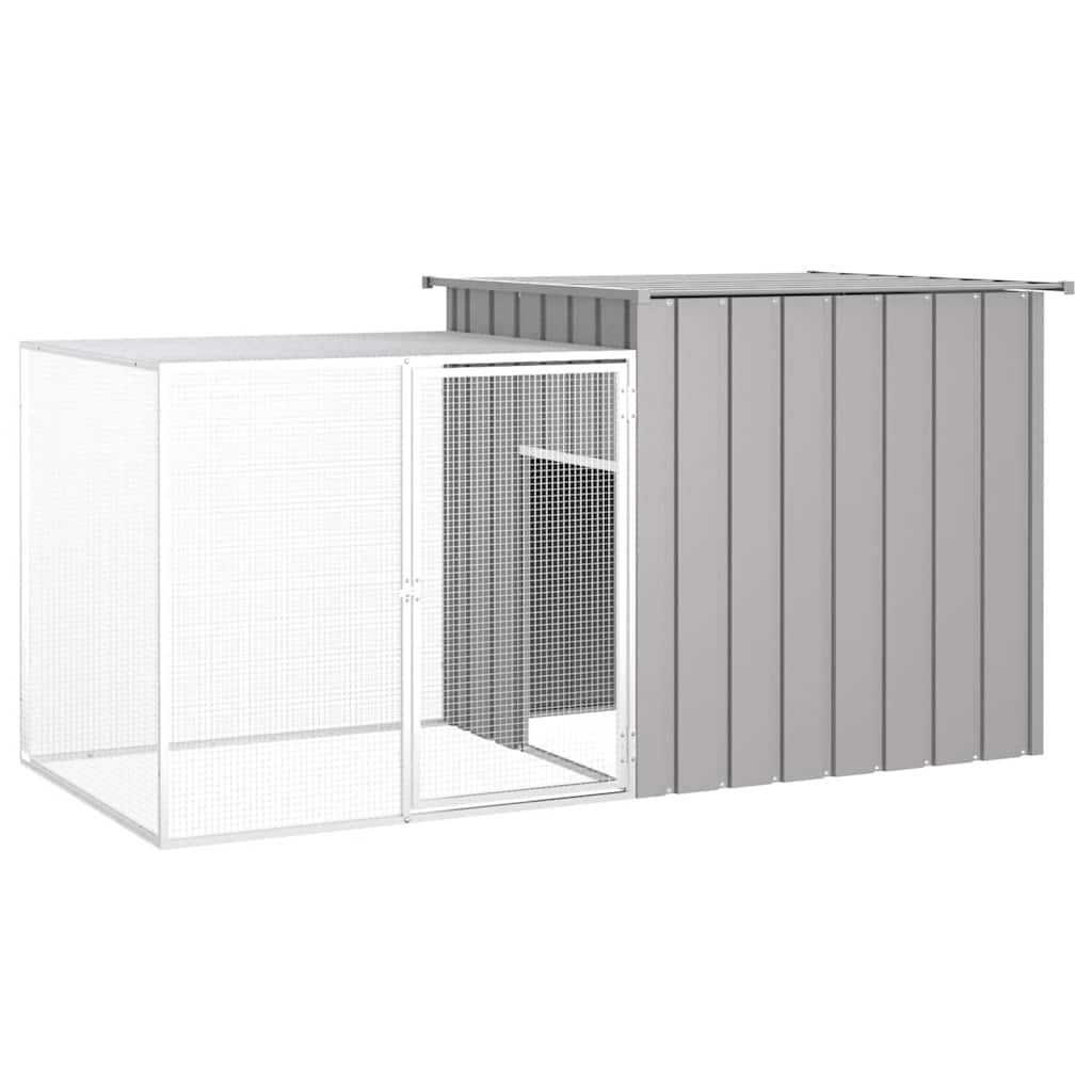 Jaula de conejos acero galvanizado antracita 200x91x100 cm