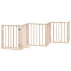 Puerta para perros plegable 12 paneles madera de álamo 600 cm