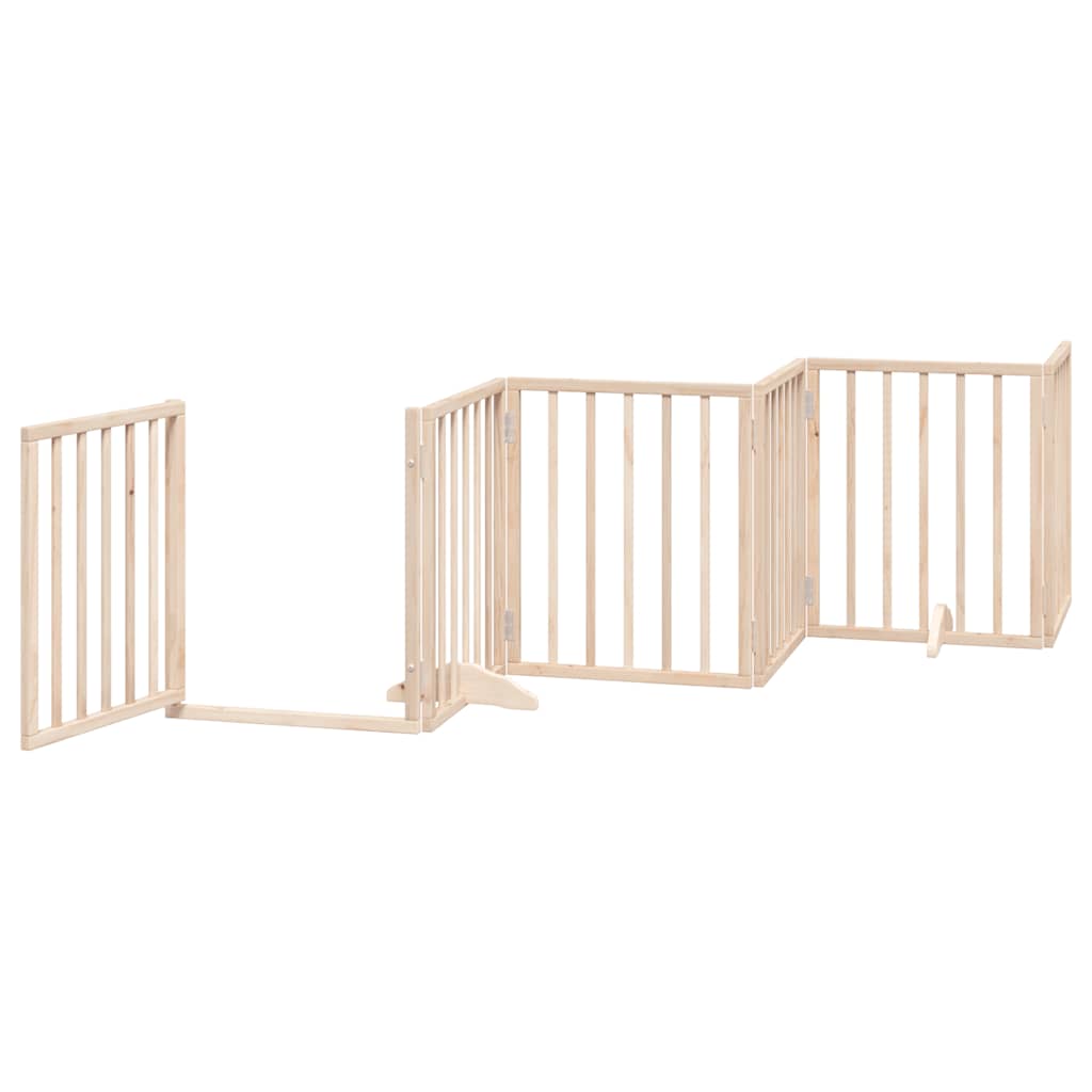 Puerta para perros plegable 12 paneles madera de álamo 600 cm