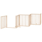 Puerta para perros plegable 15 paneles madera de álamo 750 cm