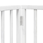 Puerta de perros plegable 15 paneles madera álamo blanca 750 cm