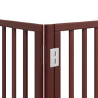 Puerta de perros plegable 15 paneles madera álamo marrón 750 cm
