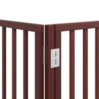 Puerta de perros plegable 12 paneles madera álamo marrón 600 cm