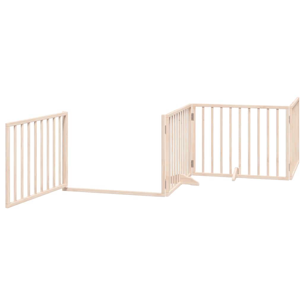 Puerta para perros plegable 8 paneles madera de álamo 640 cm