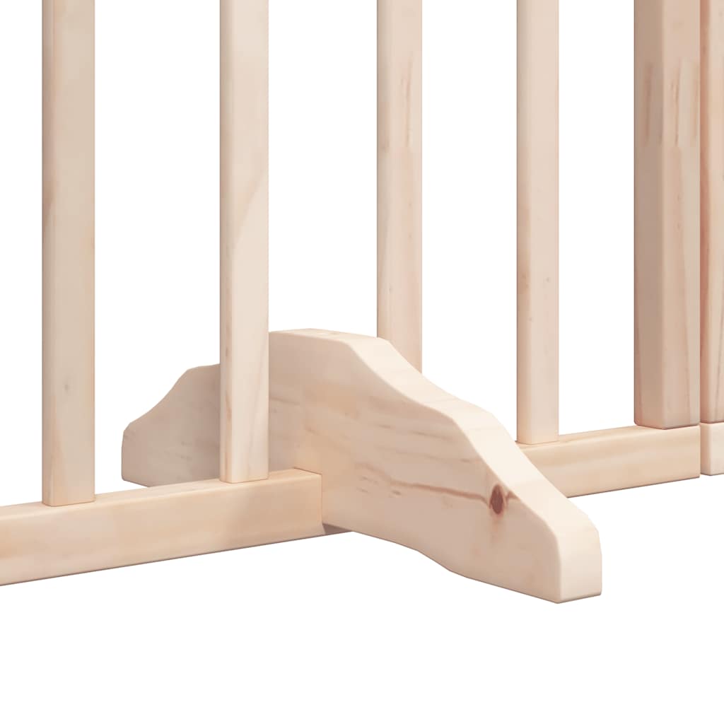 Puerta para perros plegable 8 paneles madera de álamo 640 cm