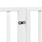 Puerta de perros plegable 10 paneles madera álamo blanca 800 cm