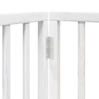 Puerta de perros plegable 10 paneles madera álamo blanca 800 cm