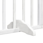 Puerta de perros plegable 12 paneles madera álamo blanca 960 cm