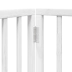 Puerta de perros plegable 12 paneles madera álamo blanca 960 cm
