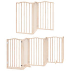 Puerta para perros plegable 9 paneles madera de álamo 450 cm