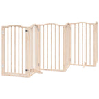 Puerta para perros plegable 12 paneles madera de álamo 600 cm