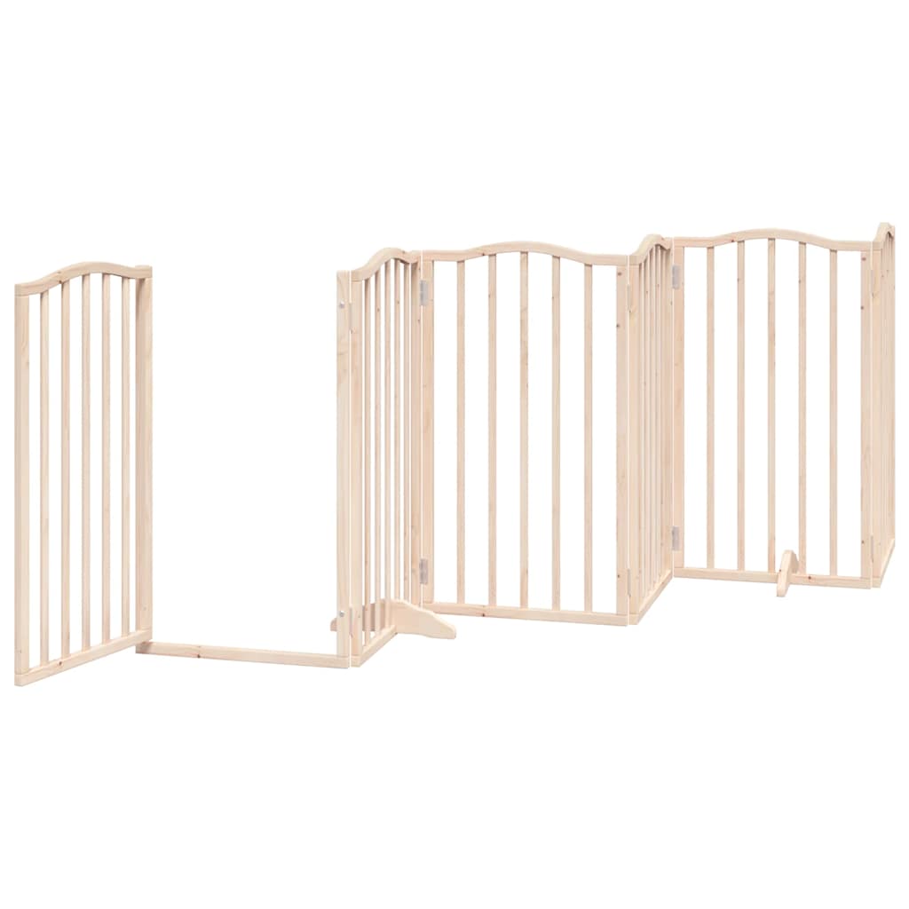 Puerta para perros plegable 12 paneles madera de álamo 600 cm