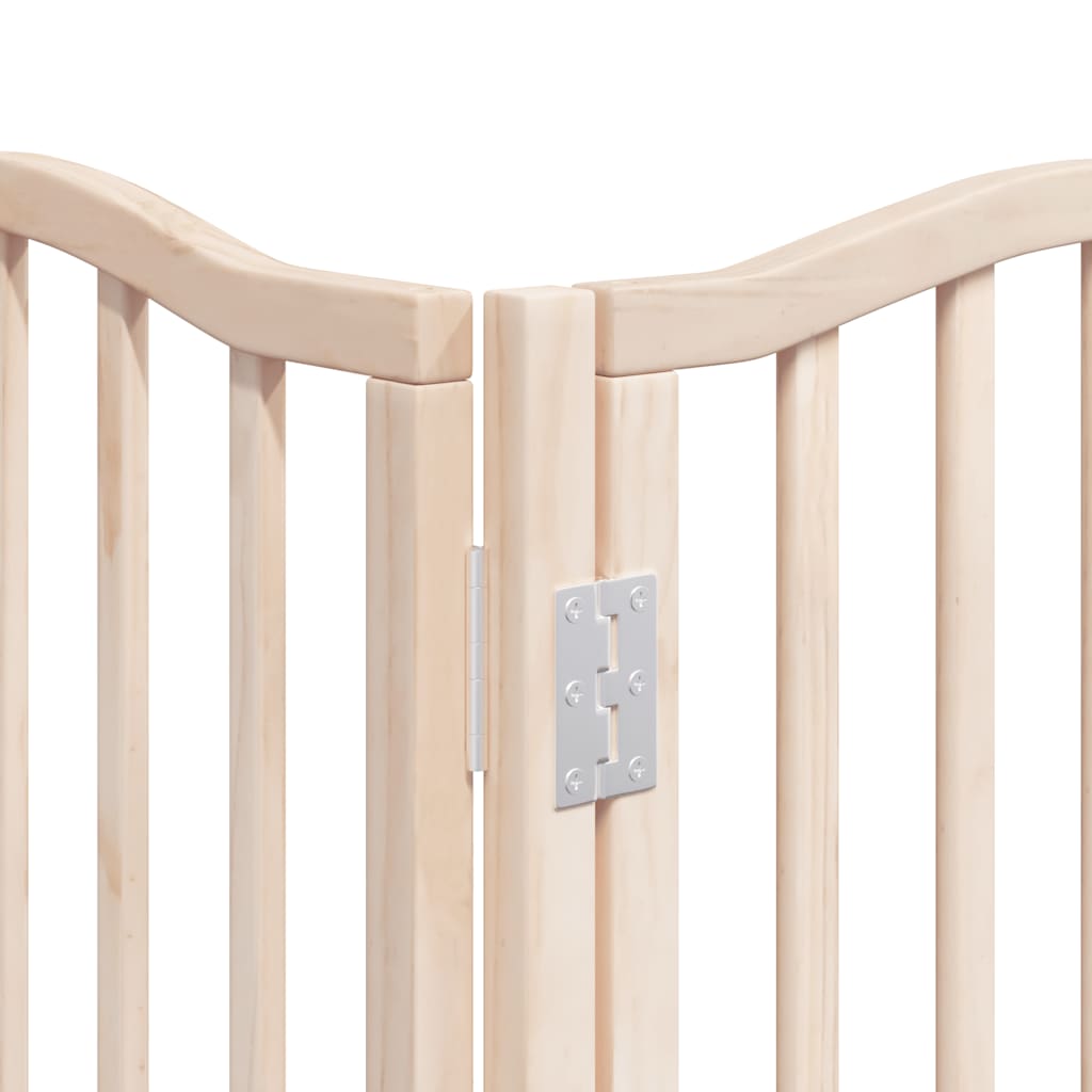 Puerta para perros plegable 12 paneles madera de álamo 600 cm