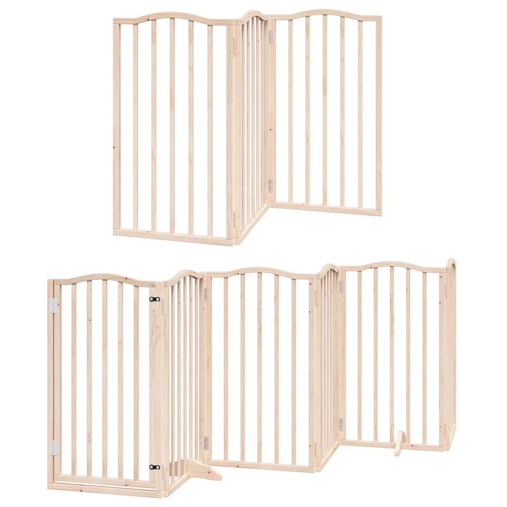 Puerta para perros plegable 15 paneles madera de álamo 750 cm