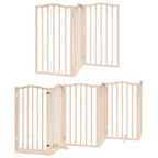 Puerta para perros plegable 15 paneles madera de álamo 750 cm