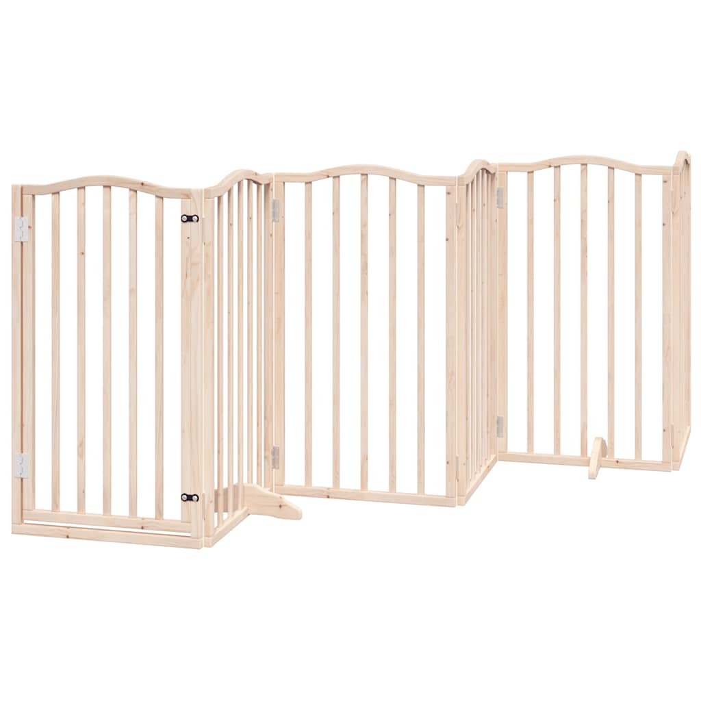 Puerta para perros plegable 15 paneles madera de álamo 750 cm