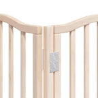 Puerta para perros plegable 15 paneles madera de álamo 750 cm