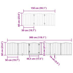 Puerta de perros plegable 9 paneles madera álamo marrón 450 cm