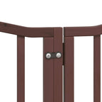 Puerta de perros plegable 12 paneles madera álamo marrón 600 cm