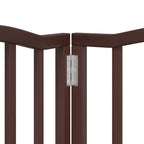 Puerta de perros plegable 12 paneles madera álamo marrón 600 cm