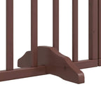 Puerta de perros plegable 12 paneles madera álamo marrón 600 cm