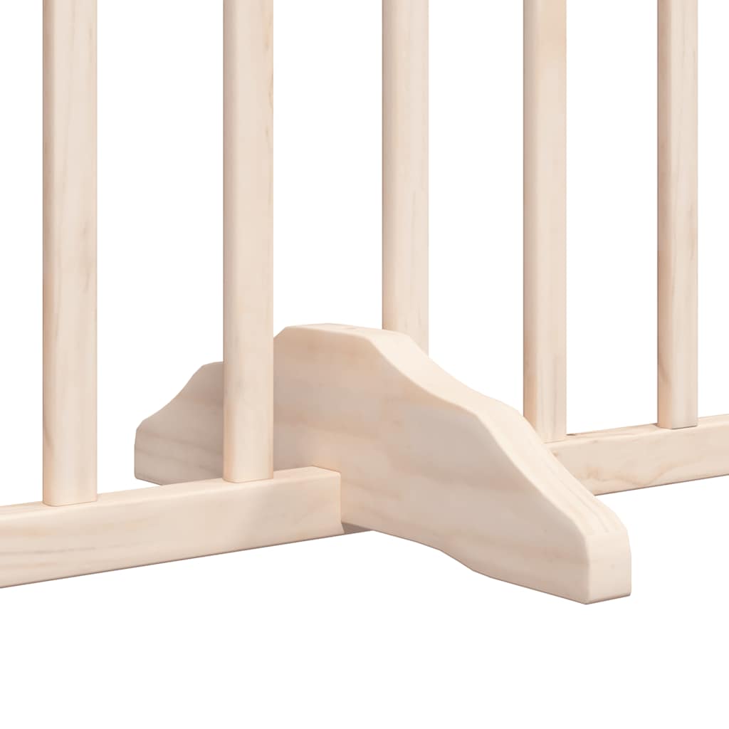 Puerta para perros plegable 8 paneles madera de álamo 640 cm