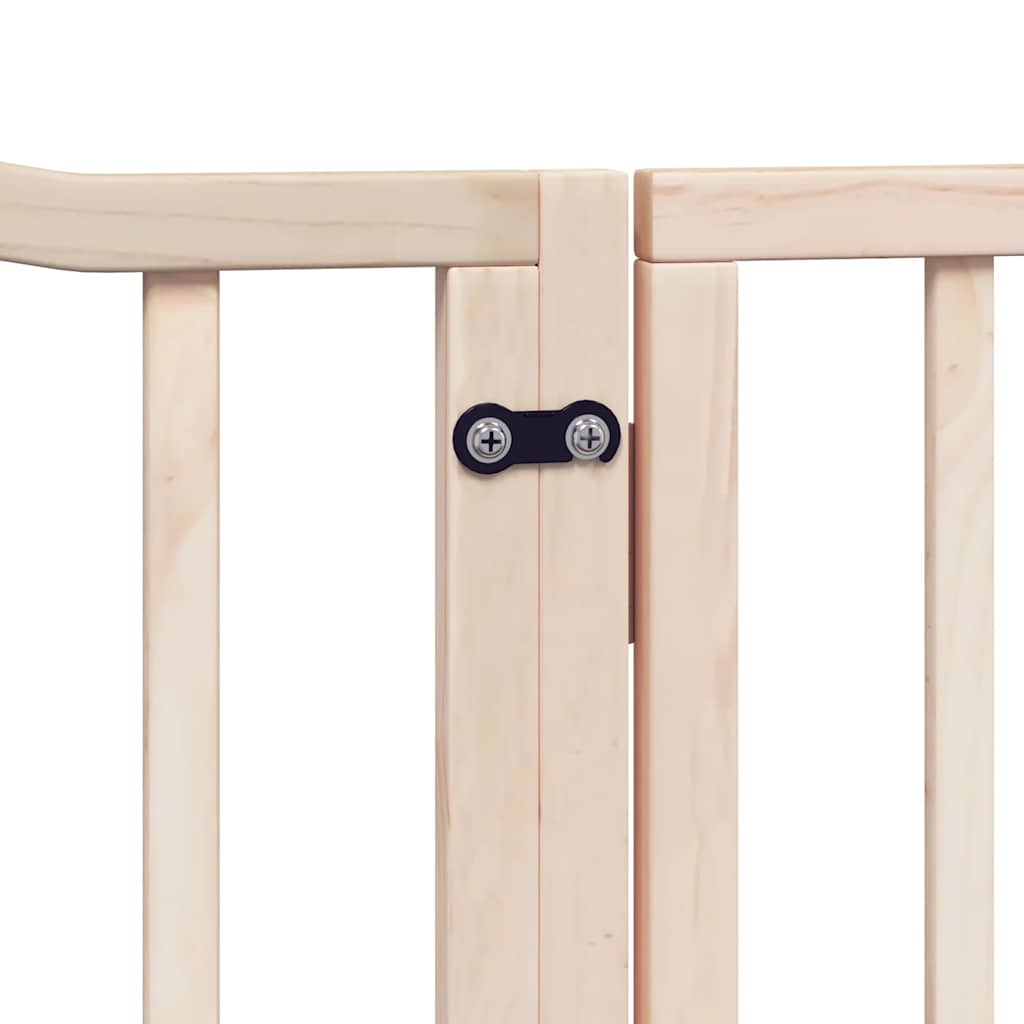 Puerta para perros plegable 8 paneles madera de álamo 640 cm