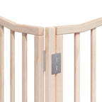 Puerta para perros plegable 8 paneles madera de álamo 640 cm