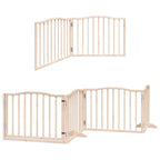 Puerta para perros plegable 10 paneles madera de álamo 800 cm